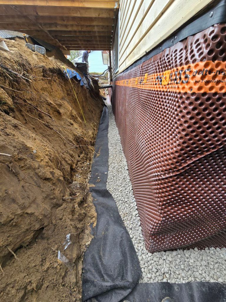 drainage system installation